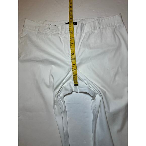 Talbots Signature Crop Ankle Pants Size 16 36x25 White Classic Stretch Casual - Picture 4 of 9